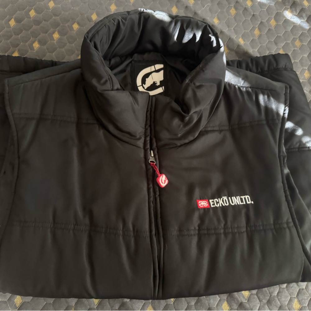 Ecko Unlimited Charcoal Puffer Vest